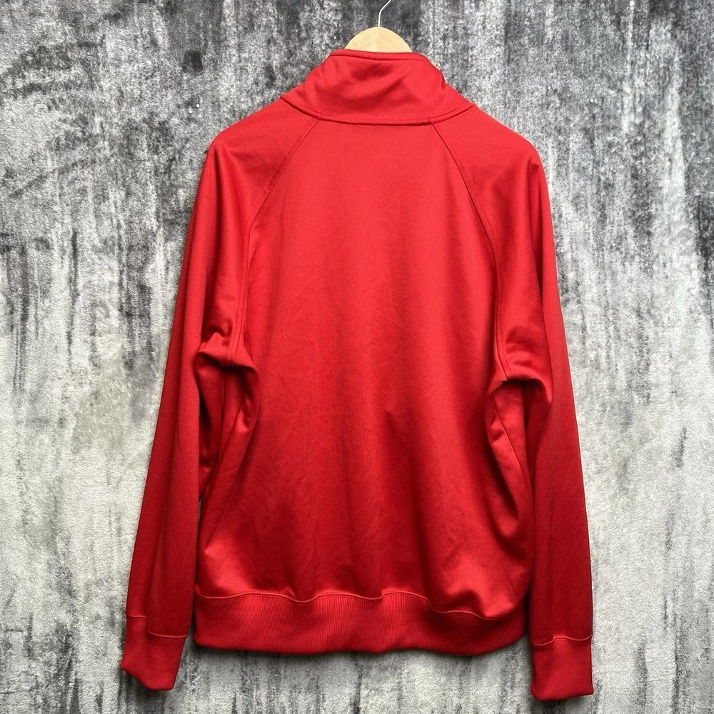 Nike The Athletic Dept Vintage Red/White Chevron Track Jacket Full‎ Zip Sz XL